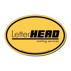 Oval 4 Inch X 6 Inch Magnetic Sign - Screen Print