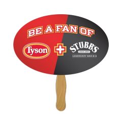 Oval Hand Fan Full Color 1 Side