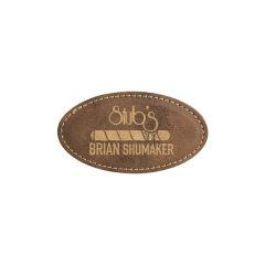 Oval Leatherette Badge W/ Magnet
