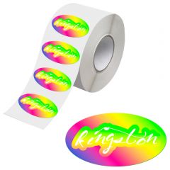 Oval Roll Labels 5in X 2in