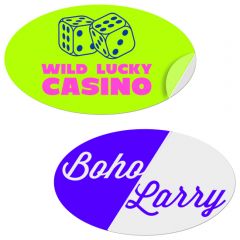 Oval Stickers Custom 3M Vinyl 2in X 6in