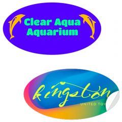 Oval Stickers Custom 3M Vinyl 4in X 6in