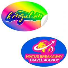 Oval Stickers Custom 3M Vinyl Free Setup 3in X 5in
