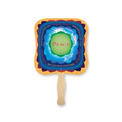 Palm Shape Full Color 1 Sided Hand Fan
