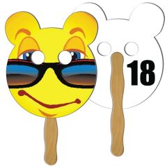 Panda Bear Auction Hand Fan Full Color