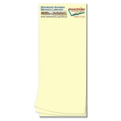 Paper Note Pad 3 1/2 X 8 1/2, 50 Pages W/ Mag 4cp