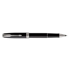 Parker Sonnet Lacquered Black Rollerball Pen With Ct