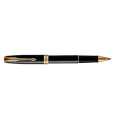 Parker Sonnet Lacquered Black Rollerball Pen With Gold Trim