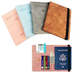 Passport Holder Cover Wallet RFID Blocking Leather Card