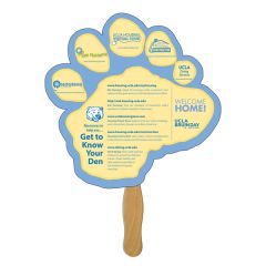Paw Hand Fan Full Color 1 Side