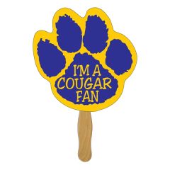 Paw Print Hand Fan Full Color 1 Side