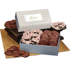Peppermint Bark & Pecan Clusters In Geometric Sleeve Box