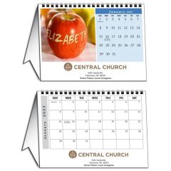 Personalized 12 Month Tent Style Desk Calendar