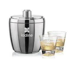 Pescara Ice Bucket & Aspen On-The-Rocks Set