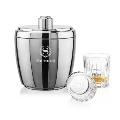 Pescara Ice Bucket & Princeton On-The-Rocks Set