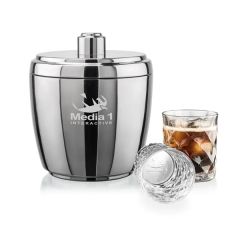 Pescara Ice Bucket & Woodward On-The-Rocks Set