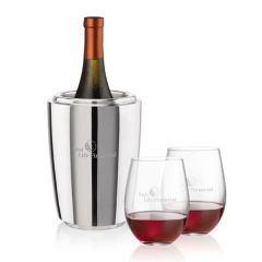 Pescara Wine Cooler & Redmond Stemless Wine Set