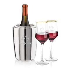 Pescara Wine Cooler & Tucson Gold Rim Wine Set