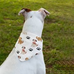 Pet Hemmed Bandana Full Color 18 X 18
