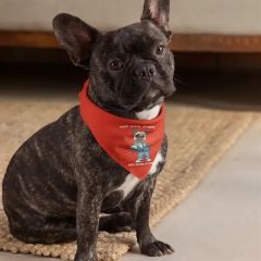 Pet Hemmed Bandana Full Color 22 X 22