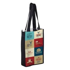 Pet Non-Woven 2 Bottle Wine Tote Bag In Cmyk - Sublimated