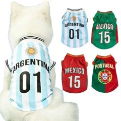 Pet Team Dog Jersey Breathable Sporty Soccer Shirt XS-XXL