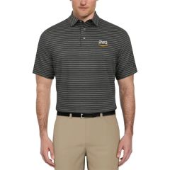 Pga Tour Heather Feeder Stripe Men's Polo