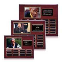 Photo Horiz P/Plaque - Rosewood/Gold