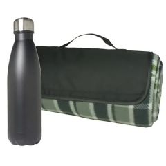 Picnic Blanket And Bottle Set