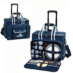 Picnic Set For 4 With Cooler On Wheels