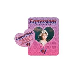 Picture Frame W/ Heart Shape Cut-Out Vinyl Magnet - 30 MIL