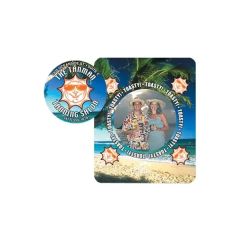 Picture Frame W/ Round Circle Cut-Out Vinyl Magnet - 30 MIL