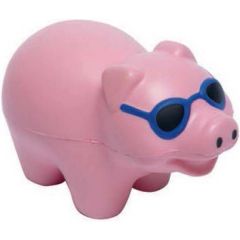 Pig With Glasses Shaped Stress Reliever