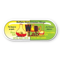 Pill Capsule Shape Vinyl Magnet 1 1/2 Inch X 3 3/4 Inch