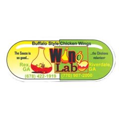 Pill Capsule Shape Vinyl Magnet - 30 MIL