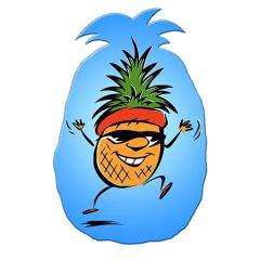 Pineapple Paper Window Sign Approximately 8 Inch X 8 Inch