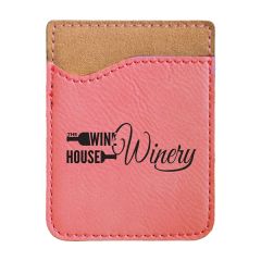 Pink Leatherette Phone Wallet