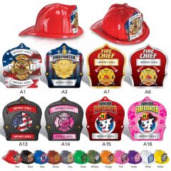 Plastic Fire Hats W/ Custom Imprinted Paper Shields