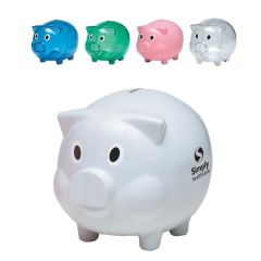 Plastic Pig-Shaped Coin Bank