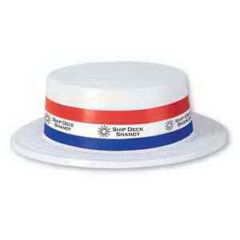 Plastic Skimmer With Printed Red, White and Blue Band