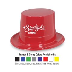 Plastic Topper Hat With Custom Direct Pad Print