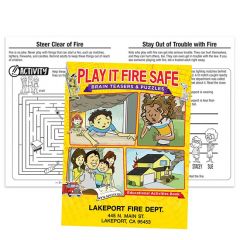 Play It Fire Safe Brain Teasers & Puzzles - Customizable Educational Activities Book