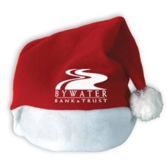 Plush Santa Hat W/ Custom Direct Screen Print