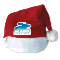 Plush Santa Hat W/ Custom Heat Transfer