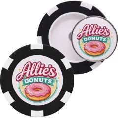 Poker Chip With Removable Ball Marker