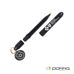 Pokka Pocket Pen W/Dock & Gold Keyring & Charm