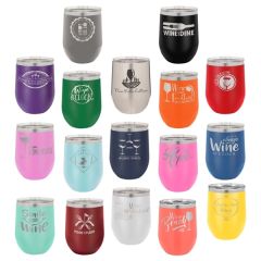 Polar Camel 12 Oz Vacuum Insulated Stemless Wine Tumbler