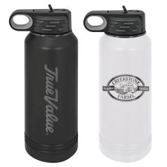 Polar Camel 32 Oz Ion-Plated Ghost Black Water Bottle