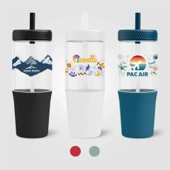 Polar Recycled Plastic Dual Tone Straw Tumbler - Colorjet