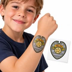 Police Badge Temporary Tattoo